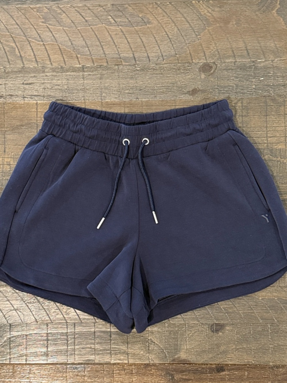 Yogalicious Wash Softlite Monaco Short Navy Blue Athletic Casual Shorts XS